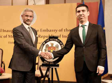 EAM Jaishankar and Moldovan Deputy PM Popsoi jointly inaugurated the Embassy of Moldova in New Delhi.