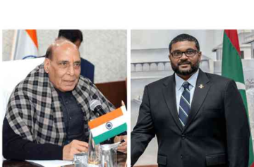 Rajnath Singh to Hold Talks with Maldivian Defence Minister on Wednesday