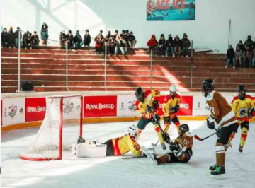 Padma Desal's Six-Goal Performance Leads Sham Eagles to Victory Over Chiktan Queens in Ice Hockey League Season 2