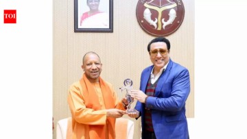 Govinda met Yogi Adityanath, describing their encounter as a 'Divine meeting'! Check out the delightful picture from this special moment.