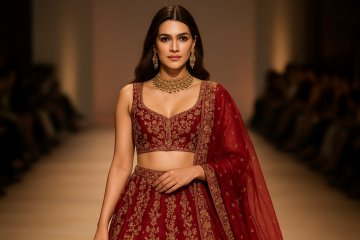 Kriti Sanon dazzles as Manish Malhotra's showstopper at Dubai Fashion Week, showcasing elegant couture collections.