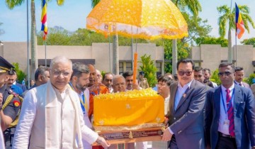 Devnimori Relics are officially welcomed back to India, strengthening ties between India and Sri Lanka