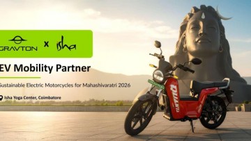 Gravton Motors collaborates with Isha Yoga Center to support sustainable mobility during Mahashivratri 2026.