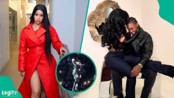 Cardi B shares heartfelt message on stage, emphasizing the importance of protecting one's happiness.