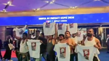 Ten individuals detained for protesting at the AI Impact Summit expo hall event successfully.