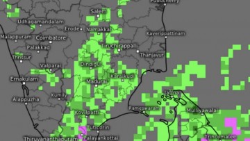 Tropical rain forecasts persist for Tamil Nadu and Kerala despite weakening low-pressure system.