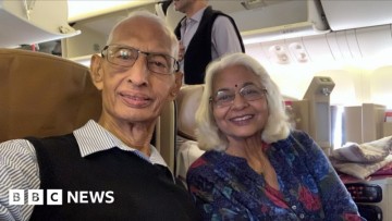 Elderly couple discovers their booked flights were fraudulent while checking in for their trip.