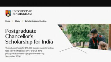 University of Birmingham invites Indian PG students to apply for £10,000 scholarship opportunities.
