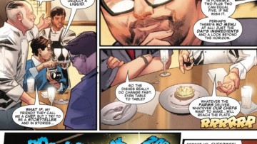 Spider-Man collaborates with José Andrés amidst unexpected disruptions by Electro during a restaurant event.