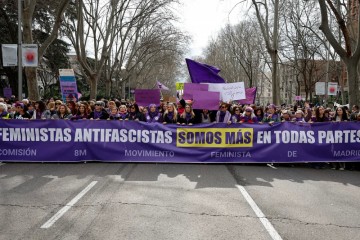 The purple tide fills the streets of Spanish cities for International Women's Day celebrations.