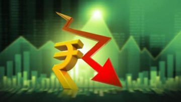 The rupee reaches a record low as global oil prices surge and dollar bids increase.