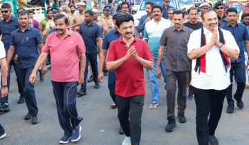 Stalin leads a vigorous campaign in Tiruchy East as DMK's Irudhayaraj challenges VCK's Vijay.