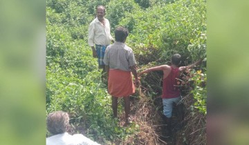 Desilting delayed, Valparai residents dig channel to bring water to well