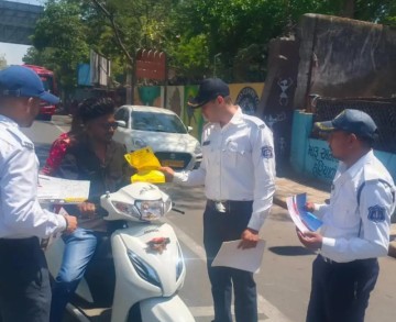 Gujarat Police launches month-long helmet drive, begins checks at govt offices