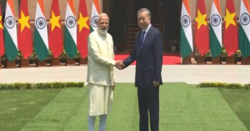 PM Modi meets Vietnam President To Lam at Hyderabad House in Delhi