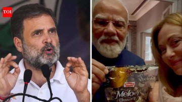 Economic storm brewing and ...: Rahul Gandhi takes nautanki swipe at PM Modi's Melody gift to Meloni