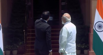 Cyprus President Nikos Christodoulides takes selfie with PM Modi