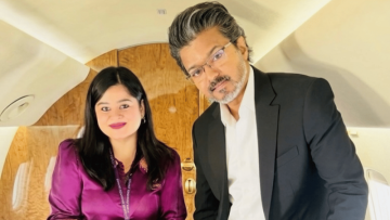 Tamil Nadu CM Vijay's in-flight photo with air hostess goes viral, wins praise for humble gesture
