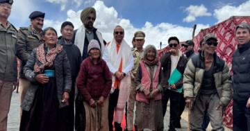 Ladakh L-G VK Saxena lays foundation stone for the first model border village at Chumur under vibrant village program