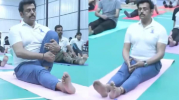 Gutkhasan Kar Rahe Honge: Ravi Kishan Trolled For Allegedly Chewing Gutka During Yoga Session