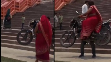 Pratapgarh Couple's Dangerous Bike Stunt Ends With Police Action