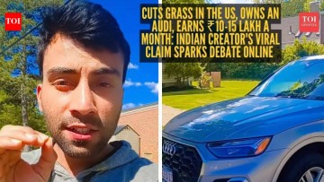 Cuts grass in the US, owns an Audi, earns ₹10-15 lakh a month: Indian creator's viral claim sparks debate online