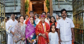 Telangana Governor Shukla offers prayers at Tirumala Tirupati temple