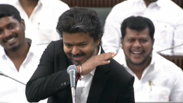 Tamil Nadu CM Vijay ends assembly speech with trademark gesture; fans call it Perfect cinematic session