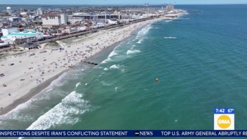 Temple University athletes demonstrate how swimming in pools and the ocean are very different