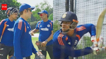 Under Gautam Gambhir's watchful eye, Vaibhav Sooryavanshi unleashes fiery shots in Team India nets