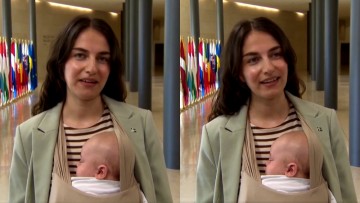 Sweden minister brings 3-month-old baby to EU meeting, video goes viral