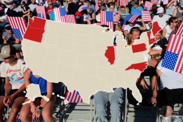Map shows states skipping America 250 fair