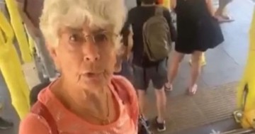People blast viral clip of rude man blocking pensioner on stairs