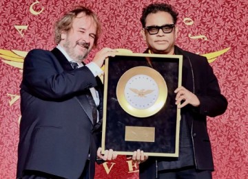 A.R. Rahman receives Golden Plate Award at American Academy of Achievement summit in Washington, DC