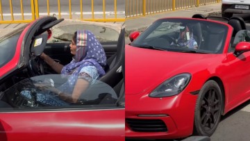 Real baddie: Delhi woman turns heads driving Porsche in salwar kameez