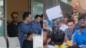 Watch: MS Dhoni mobbed by fans after Gautam Gambhir's India lose to England