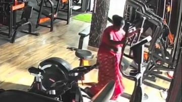 Housekeeping Staff Tries Gym Machine for the First Time, Internet Can't Stop Smiling