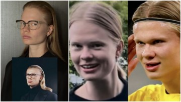 Russian model's resemblance to Erling Haaland has football fans doing a double take