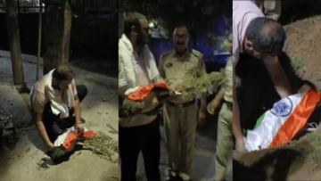 Delhi Police wrap dead peacock in Tricolour, perform last rites - Viral video