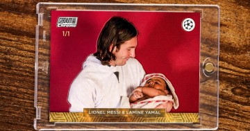 Topps to Release One-of-a-Kind Card Featuring Iconic Photo of Lionel Messi and Baby Lamine Yamal