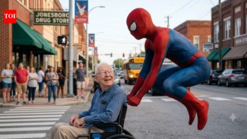 I got you": Spider-Man springs into action to help wheelchair-bound man cross a busy Jonesboro intersection