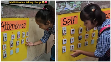 Delhi Teacher's Creative Self-Attendance System Lets Kids Take Charge, Wins Internet