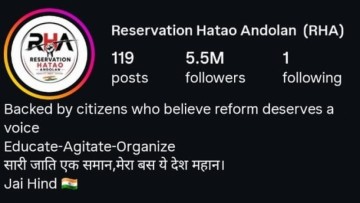 After CJP, 'E20 Janta Party', 'Reservation Hatao Andolan' goes viral now; gains over 5 million followers on Instagram