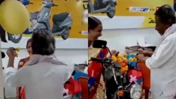 Sweet Misunderstanding: Husband Places Vehicle Garland on Wife Instead of Bike in Viral Video