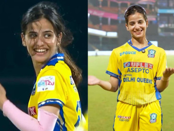 Who is Medhavi Bidhuri? Delhi cricketer goes viral after '6-7' celebration in DPL 2026