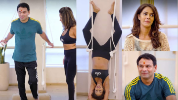 Mallika Sherawat, Tej Pratap Get Flirty On 'Bhojpuri Bawaal' During Yoga Session