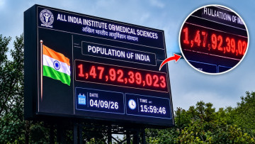 AIIMS Delhi's 'Live' Population Clock Goes Viral; Digital Board Shows India's Population Changing Every Second