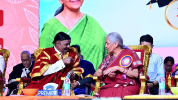 'Stop, Don't Play That': Nirmala Sitharaman Halts Her Own Welcome Video at Chennai Convocation
