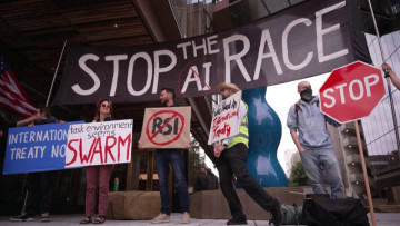 “Stop the AI Race”: 50 Protesters Bring a Fresh Perspective to San Francisco’s AI Boom