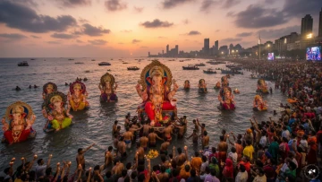 Mumbai Says Goodbye to Bappa as Over 16,000 Idols Are Immersed